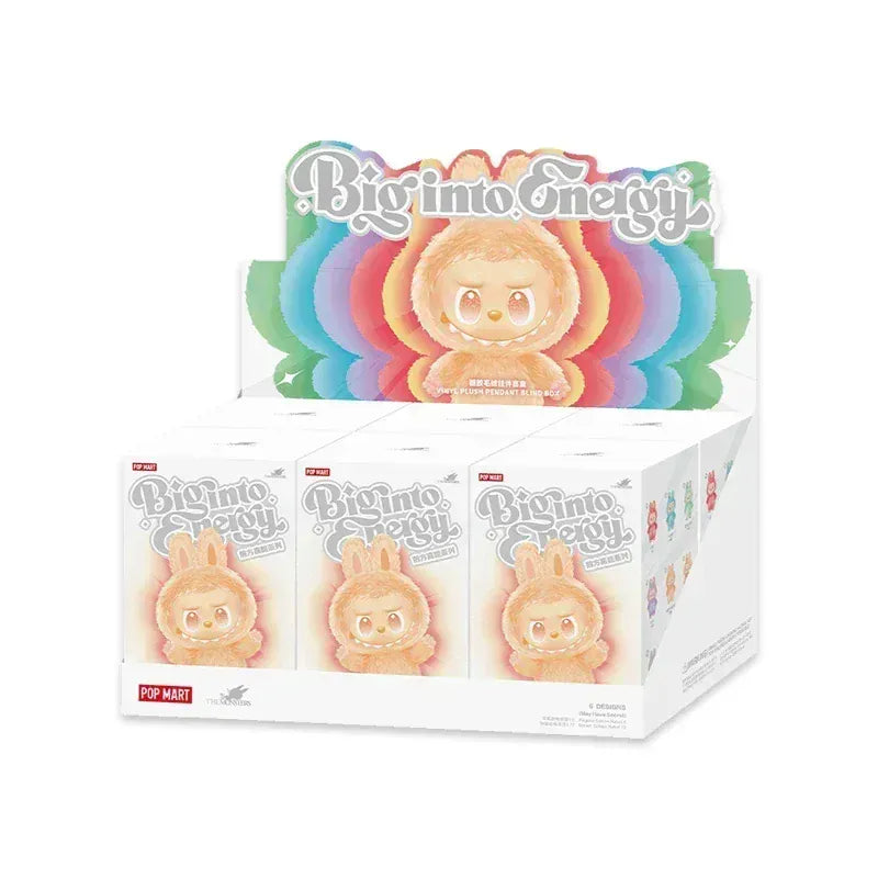 POP MART LABUBU THE MONSTERS Big into Energy Series-Vinyl Plush Pendant Blind Box Mystery Box Guess Bag Toys Doll Cute Anime