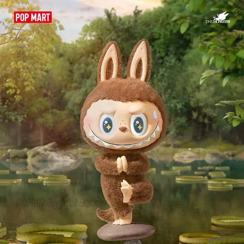 POP MART LABUBU THE MONSTERS Lazy Yoga Series Blind Box Guess Bag Desktop Decoration Cute Model Gift Girl Blind Bag Toys