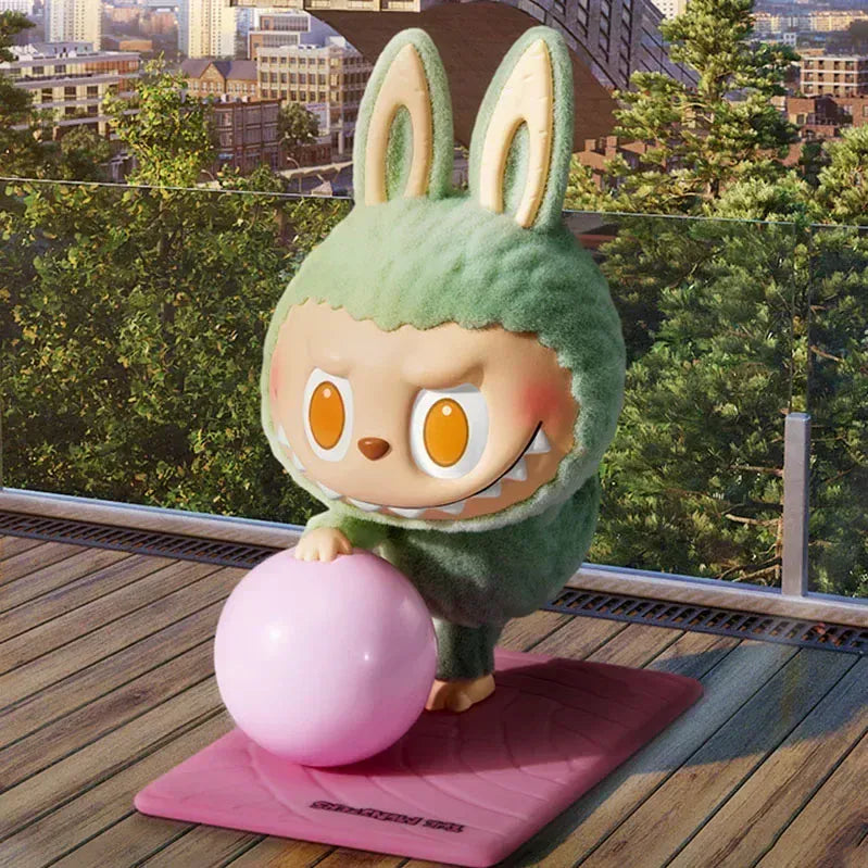 POP MART LABUBU THE MONSTERS Lazy Yoga Series Blind Box Guess Bag Desktop Decoration Cute Model Gift Girl Blind Bag Toys