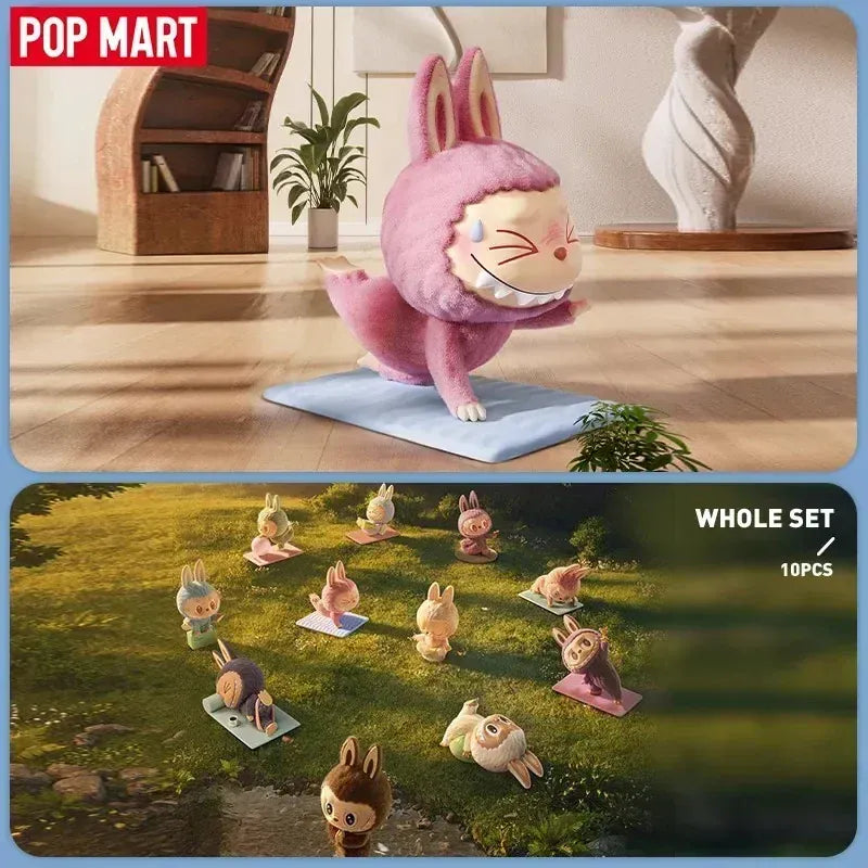 POP MART LABUBU THE MONSTERS Lazy Yoga Series Mystery Box Genuine Blind Box Guess Toys Bag Ornament Figurines Home Decor Desktop